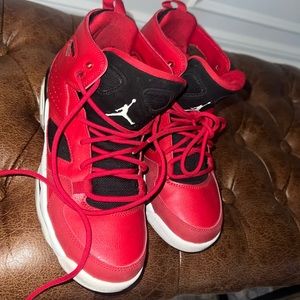 Red Jordan sneakers